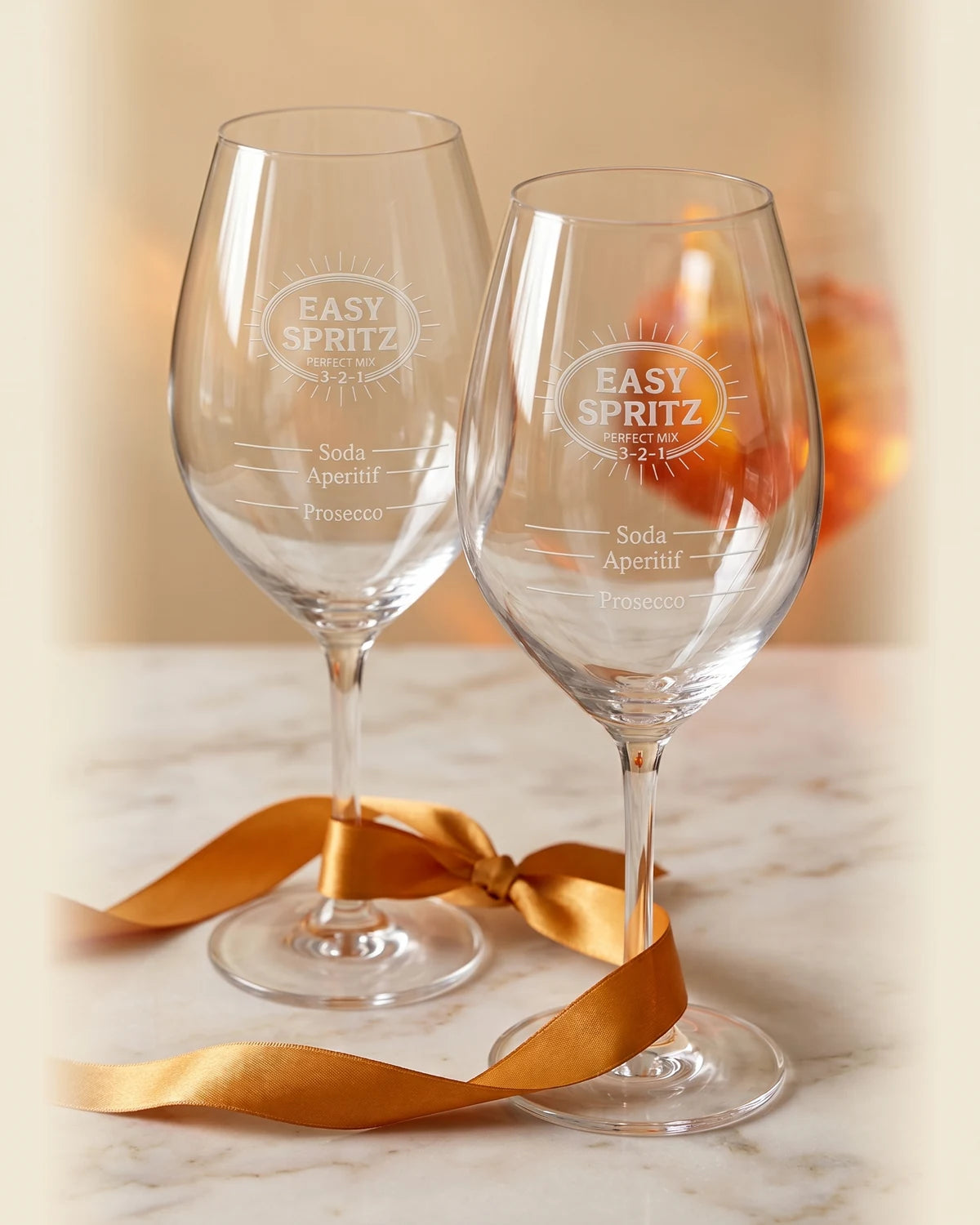 EASY SPRITZ 2er-Set elegant mit Geschenkband präsentiert